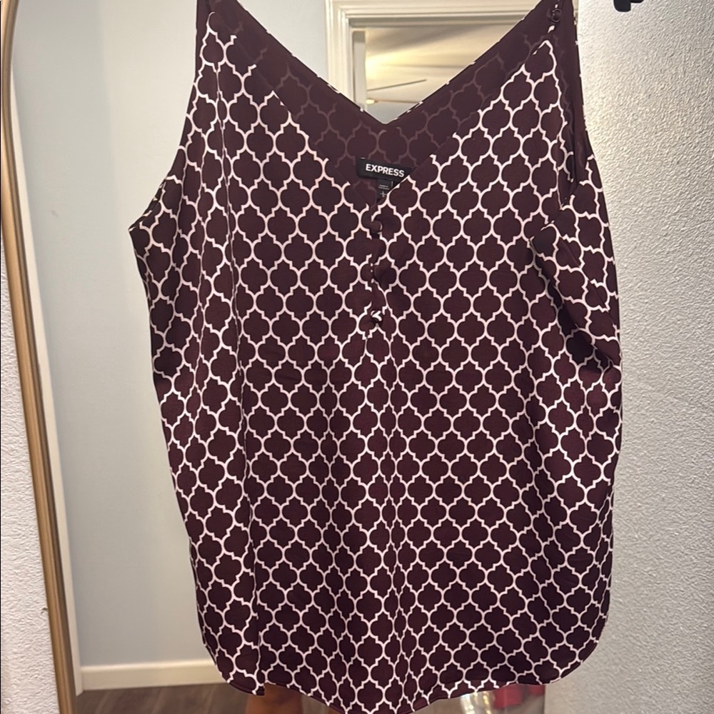 Express Women's Camisole - Black and White Pattern